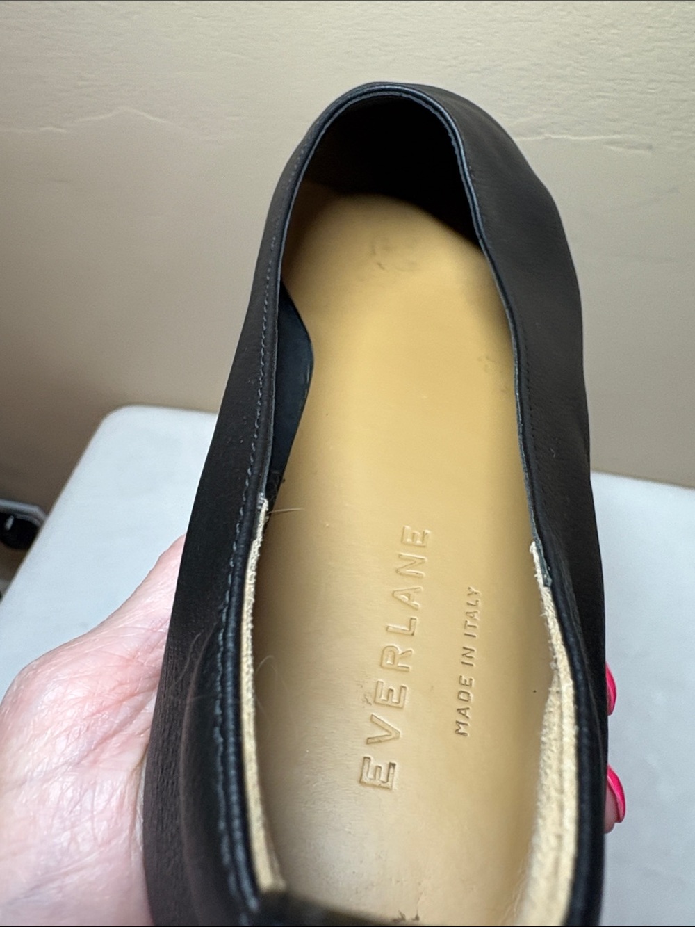 EVERLANE Black Leather Day Glove Italian Leather Ballet Flats, 7.5 - Picture 11 of 12